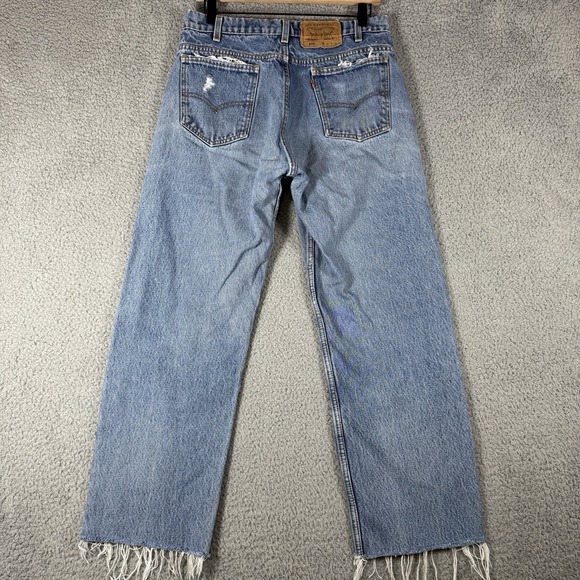 Vintage 90s Levis 505 Jeans Mens 33x26 Actual (30x26) Orange Tab Crop - Picture 1 of 9